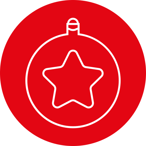 Рождественская звезда Generic color fill иконка