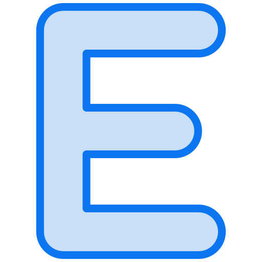 letra e Generic color lineal-color icono