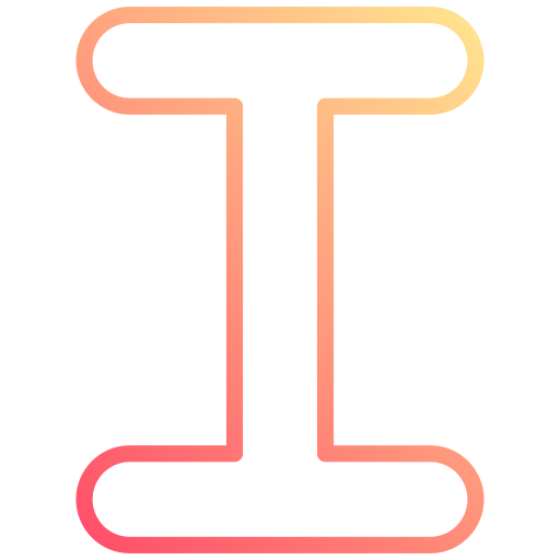 letra i Generic gradient outline icono