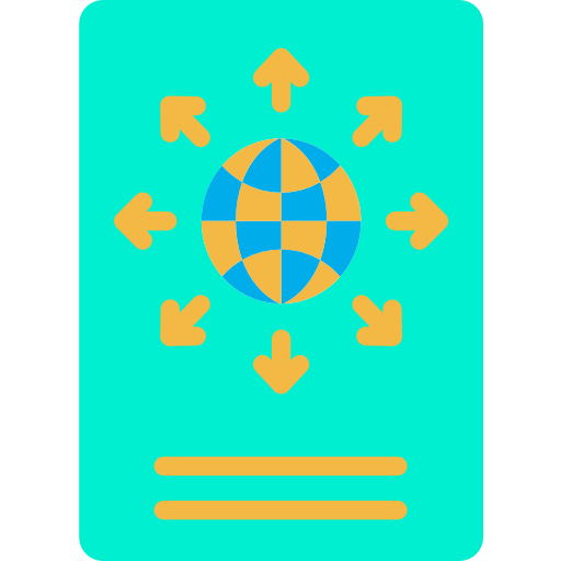 paspoort Kiranshastry Flat icoon