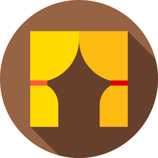 gordijn Flat Circular Flat icoon