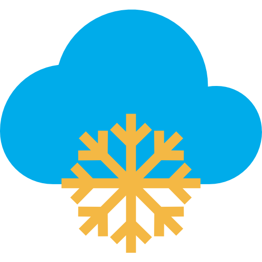 sneeuwval Kiranshastry Flat icoon