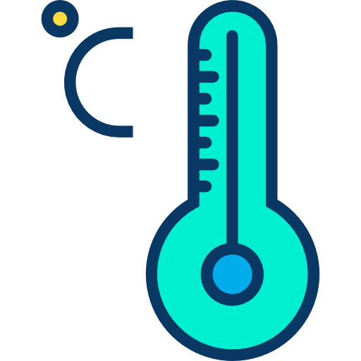 thermometer Kiranshastry Lineal Color icoon