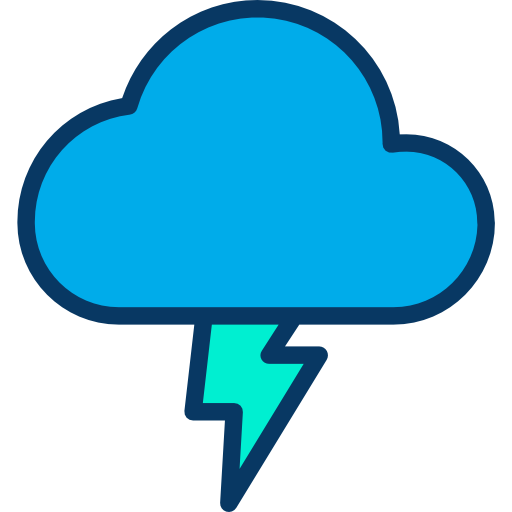 tormenta Kiranshastry Lineal Color icono