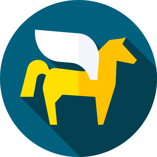 Pegasus Flat Circular Flat icon