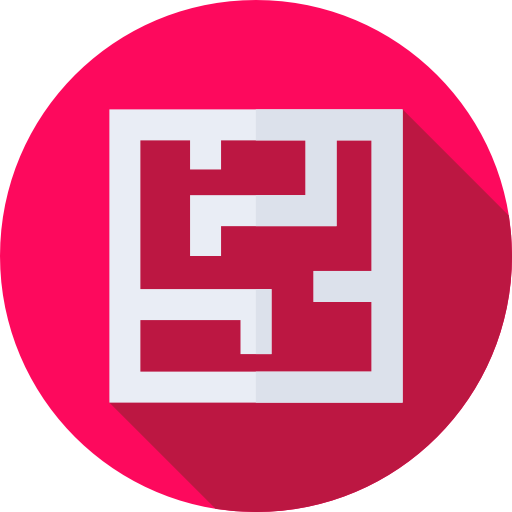 Maze Flat Circular Flat icon