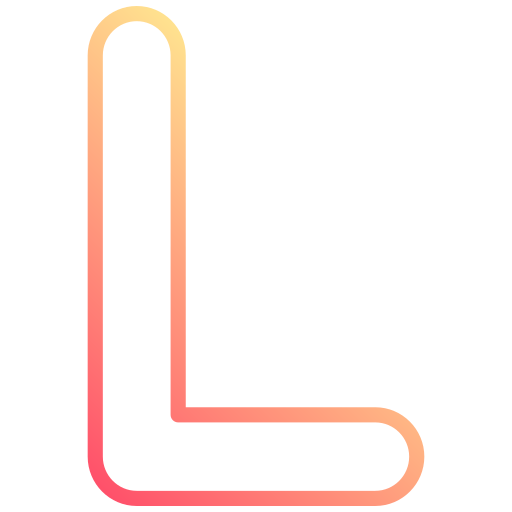 lettera l Generic gradient outline icona