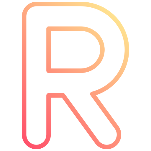 文字r Generic gradient outline icon