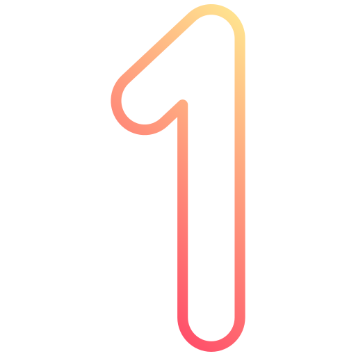 numero Generic gradient outline icona