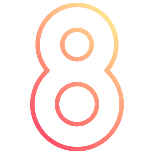 nummer Generic gradient outline icon