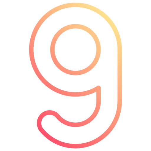 número Generic gradient outline icono