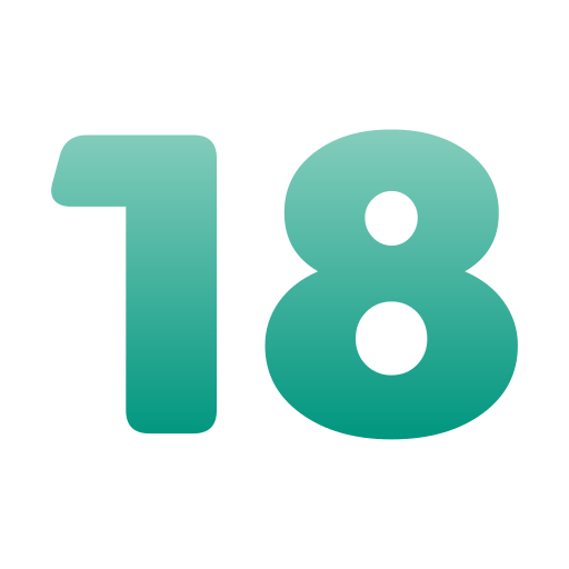nummer 18 Generic gradient fill icon