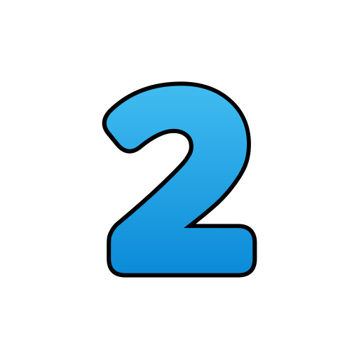 Number 2 Generic gradient lineal-color icon