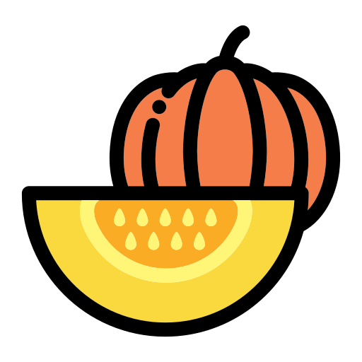 かぼちゃの半分 Generic color lineal-color icon