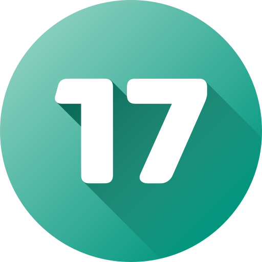nummer 17 Generic gradient fill icoon