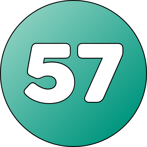 cincuenta y siete Generic gradient lineal-color icono