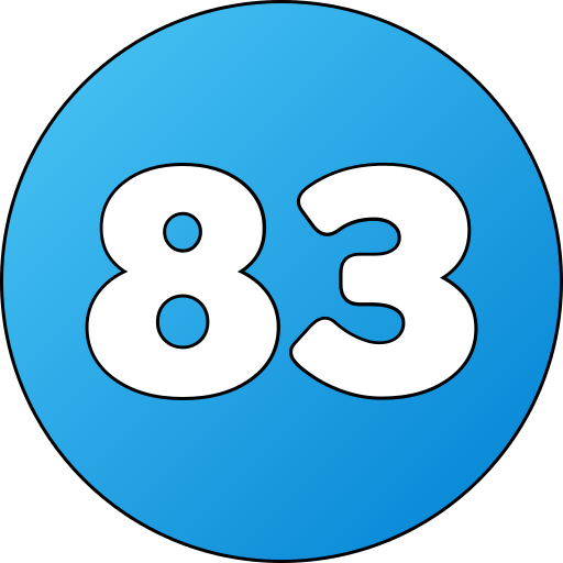 número 83 Generic gradient lineal-color icono