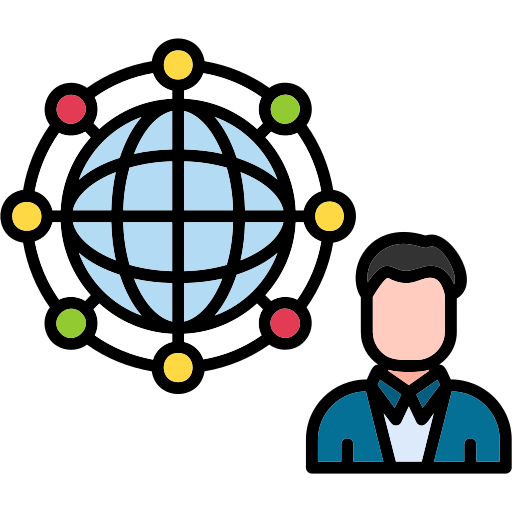グローバルネットワーク Generic color lineal-color icon