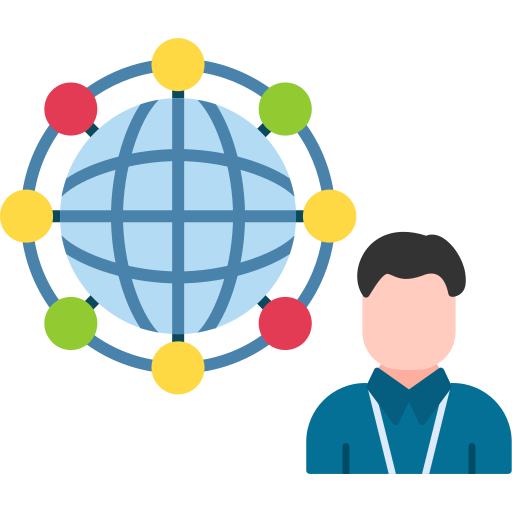 Global network Generic color fill आइकन