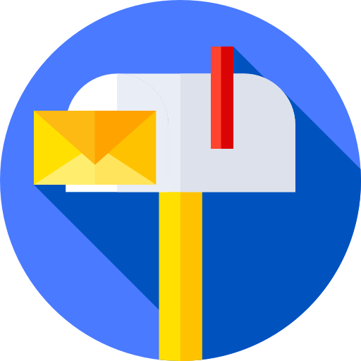 brievenbus Flat Circular Flat icoon