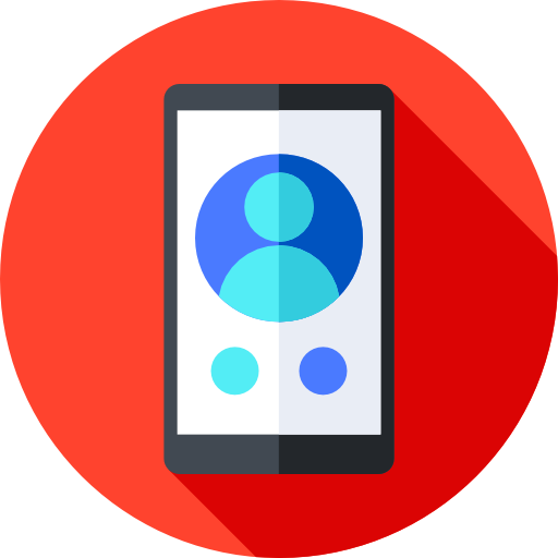 telefoongesprek Flat Circular Flat icoon