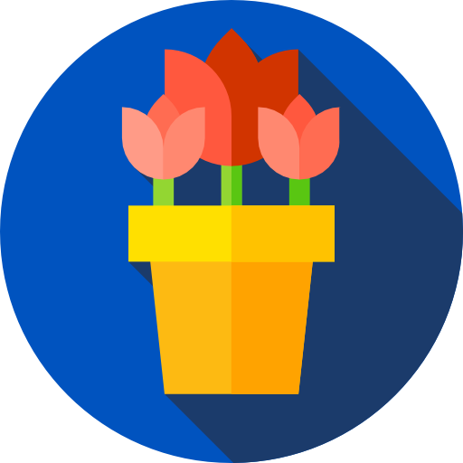 tulipan Flat Circular Flat ikona
