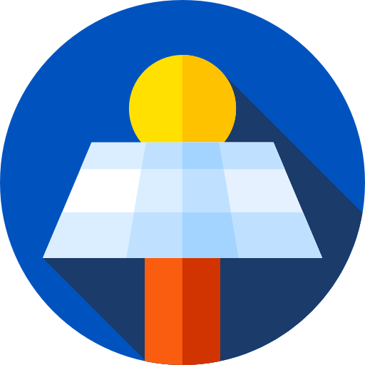 zonnepaneel Flat Circular Flat icoon