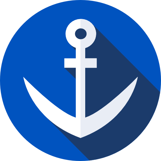 Anchor Flat Circular Flat icon