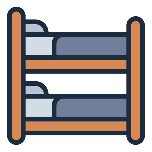 Bunk bed Generic color lineal-color icon