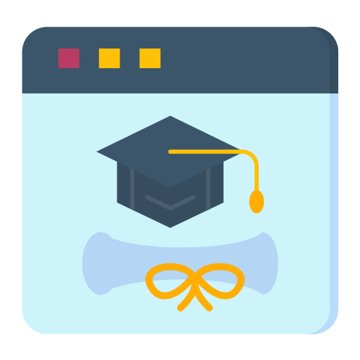 Online degree Generic color fill icon