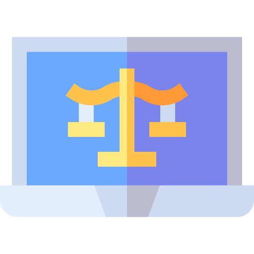 Online law Basic Straight Flat icon