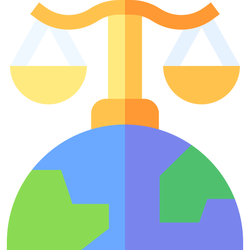 International law Basic Straight Flat icon