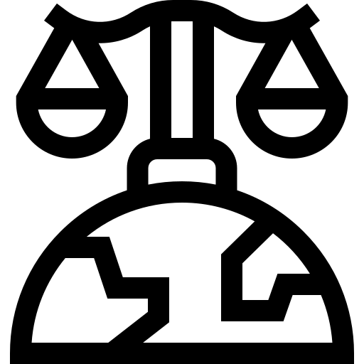 legge internazionale Basic Straight Lineal icona