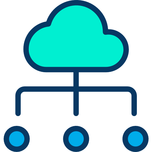 cloud computing Kiranshastry Lineal Color icon