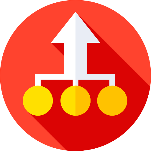 hierarchia Flat Circular Flat ikona