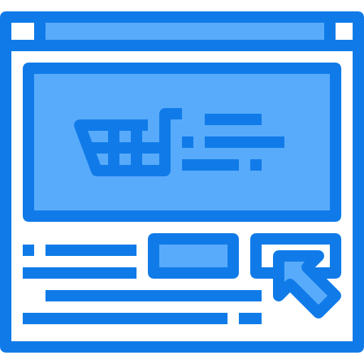 Shopping online Justicon Blue icon