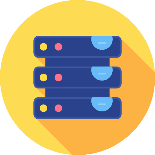 Database Generic color fill icon