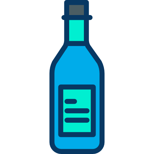 botella de vino Kiranshastry Lineal Color icono