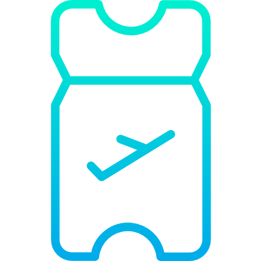 비행기 표 Kiranshastry Gradient icon