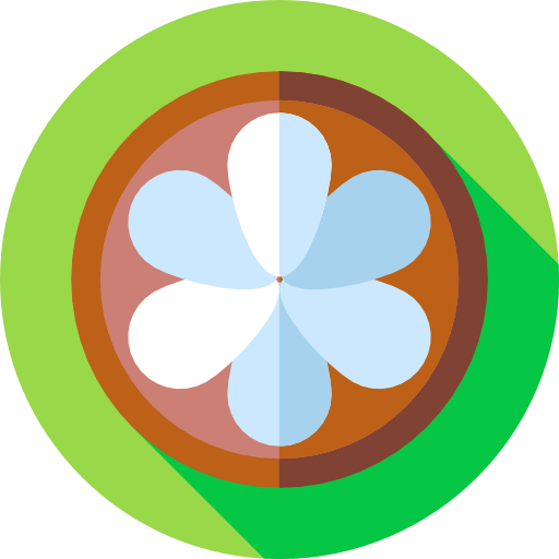 mangostán Flat Circular Flat icono