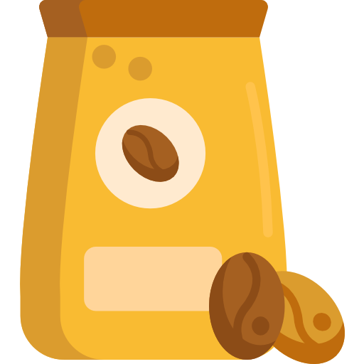 Coffee bag Flaticons.com Lineal Color icon