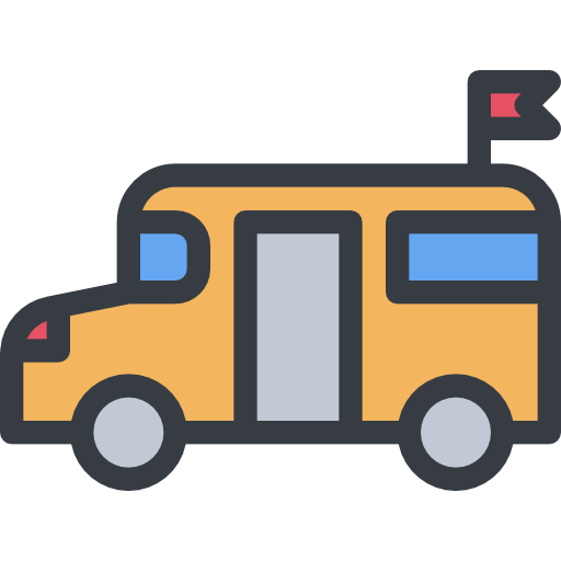 Школьный автобус Justicon Lineal Color иконка
