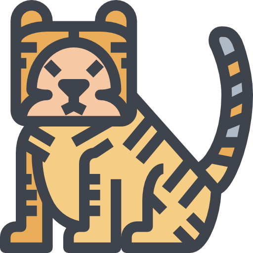 tigre Justicon Lineal Color icono
