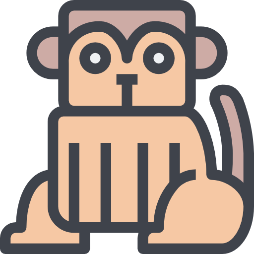 猿 Justicon Lineal Color icon