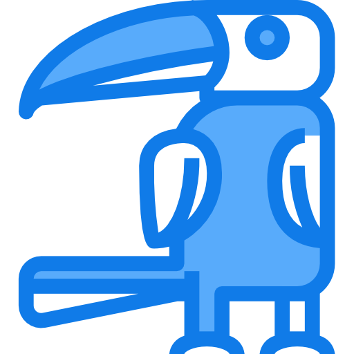 neushoornvogel Justicon Blue icoon