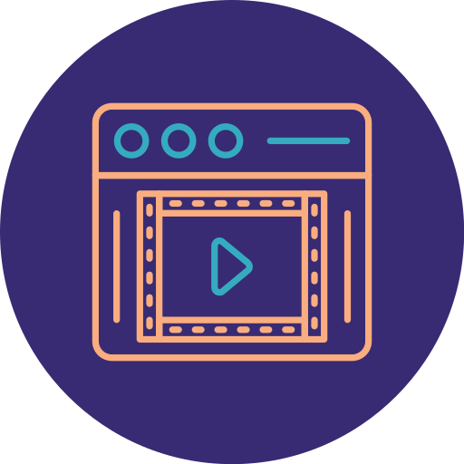 Online video Generic color fill icon