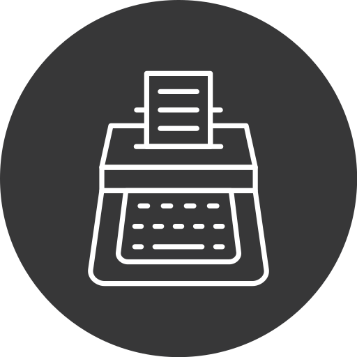Typewriter Generic black fill icon