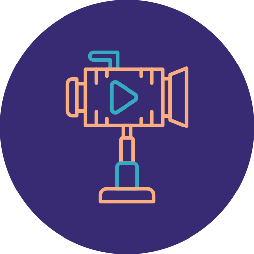 Video camera Generic color fill icon