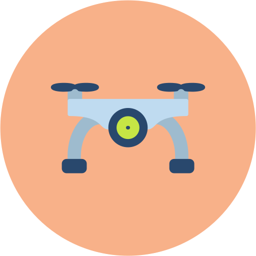 Drone camera Generic color fill icon