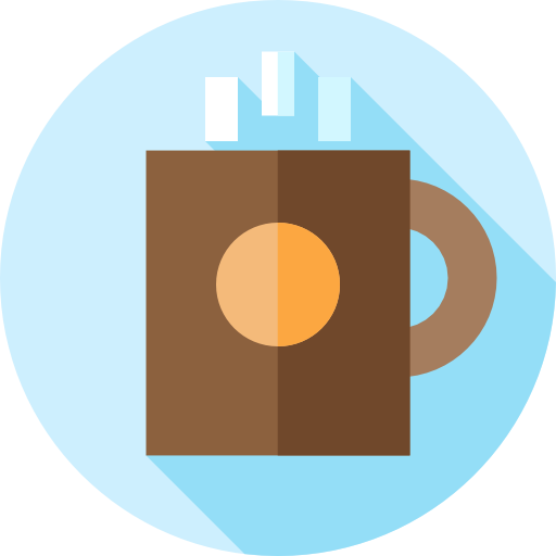 Hot drink Flat Circular Flat icon